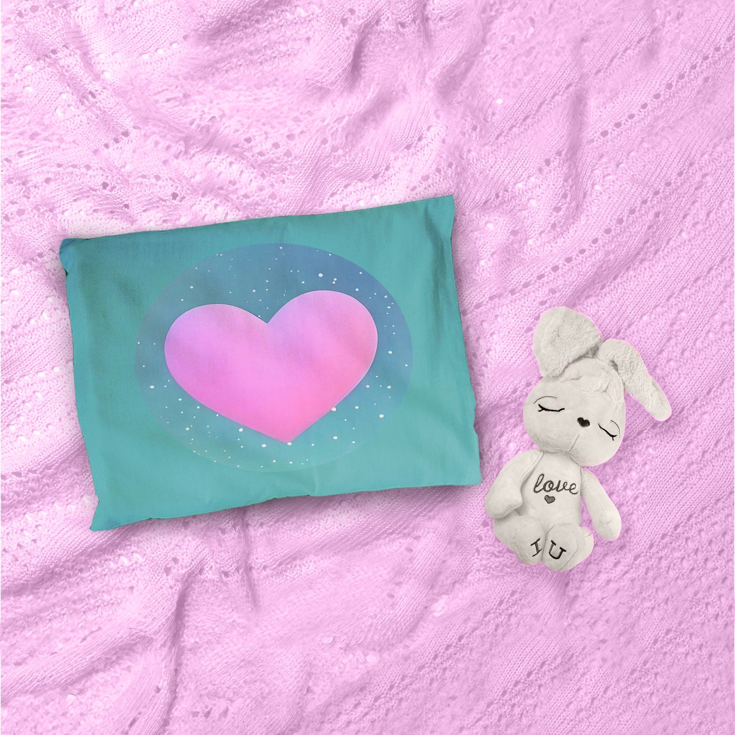 Rainbow Heart Cot Set