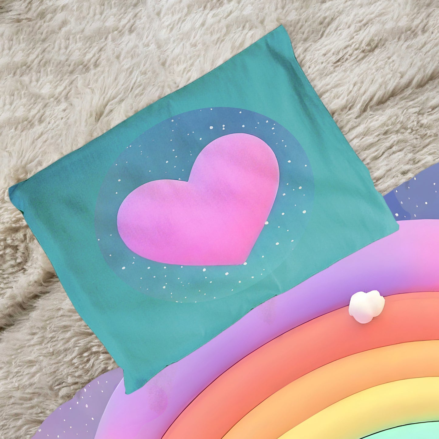 Rainbow Heart Cot Set
