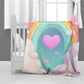 Rainbow Heart Baby Fleece Blanket
