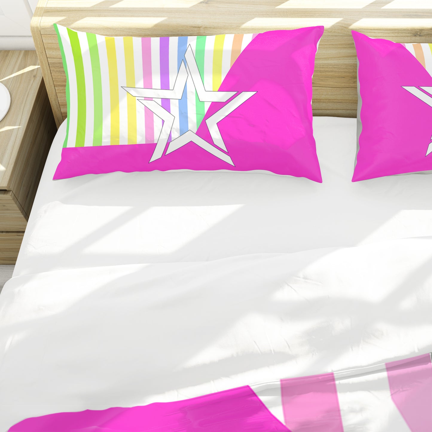 Rainbow Star Duvet Cover Set