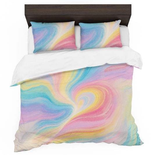 Rainbow Swirll Queen Duvet