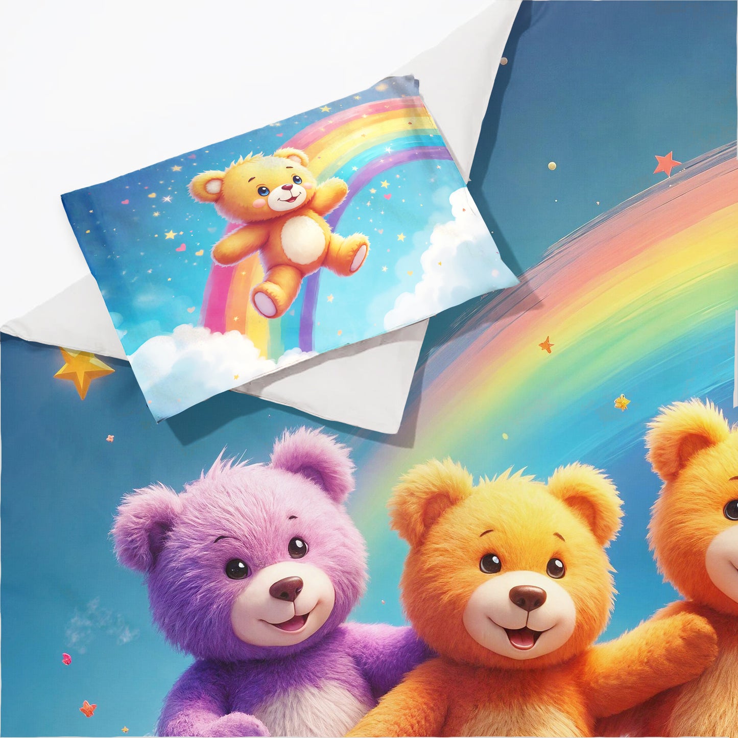 Rainbow Teddy Hugs Cot Set