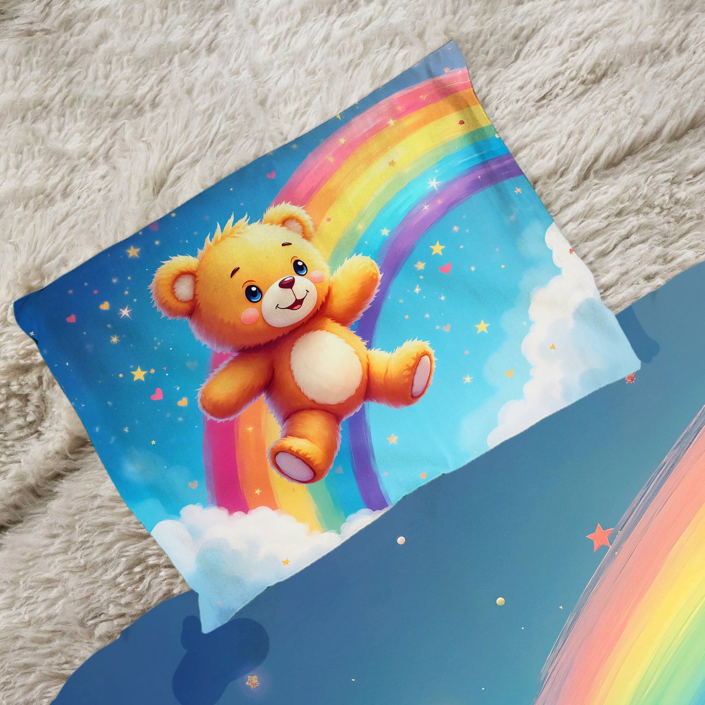 Rainbow Teddy Hugs Cot Set