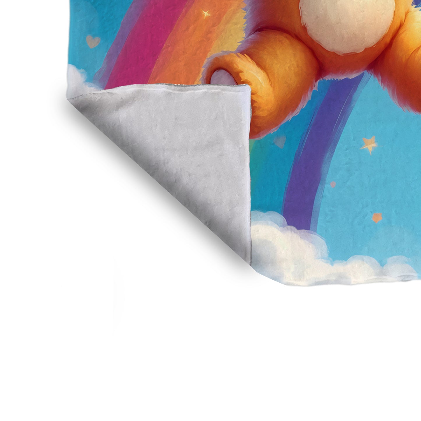Rainbow Teddy Hugs Minky Blanket
