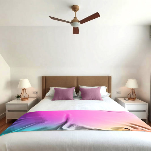 Rainbow Shadow Light Bed Throw