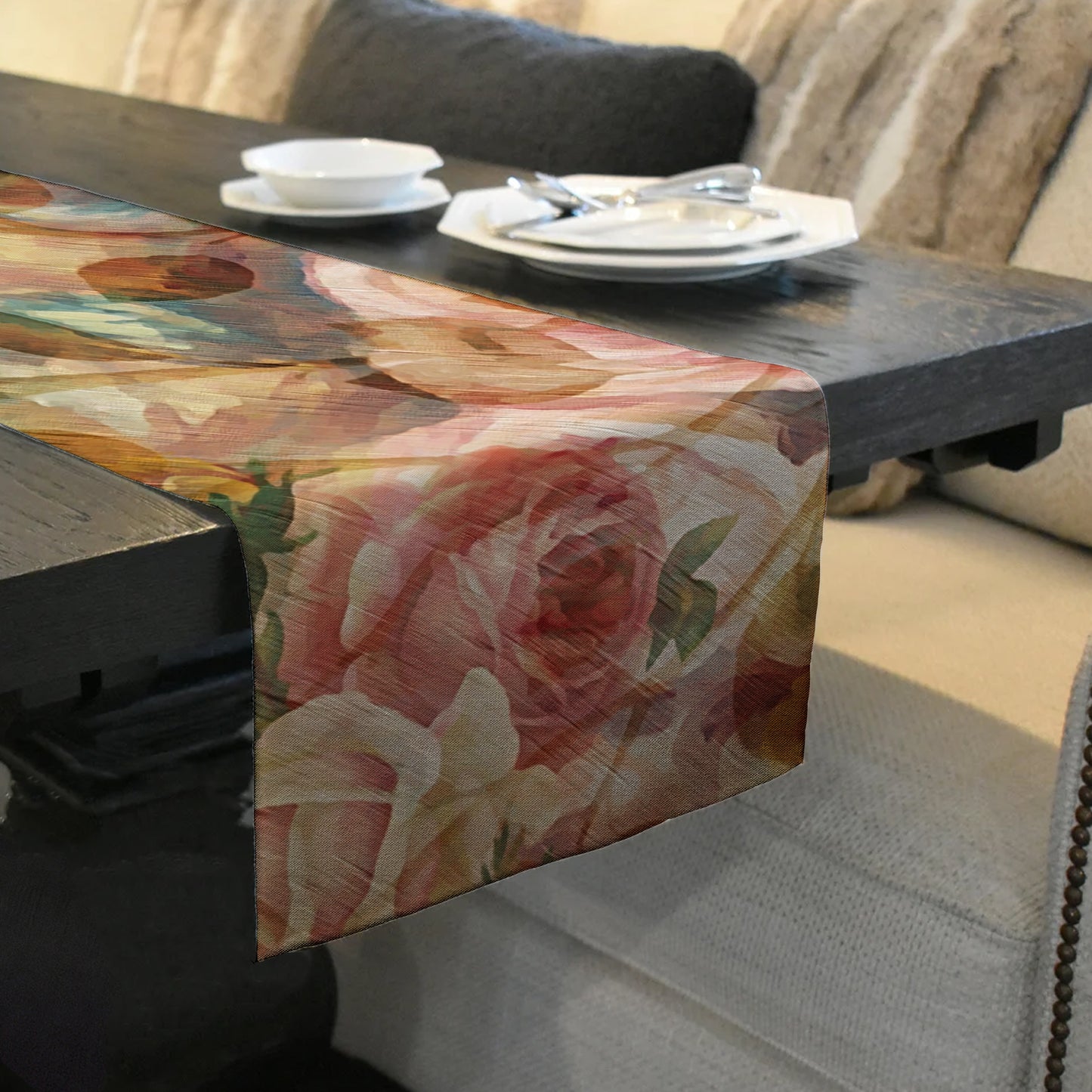 Raining Flower Garden Table Runner By Mark Van Vuuren