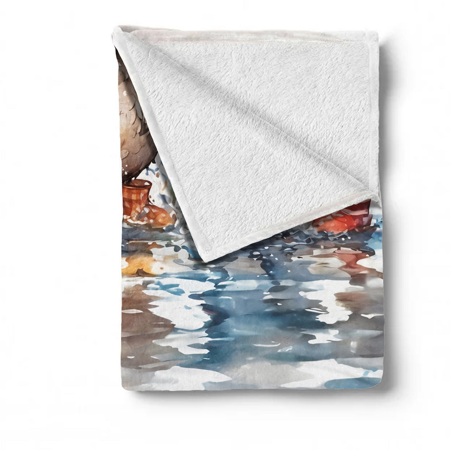 Rainy Day Ducklings Baby Fleece Blanket