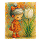 Rea Red Dress Toddler Fleece Blanket