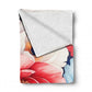 Red And Blue Flower Painting Light Weight Fleece Blanket by Wikus Schalkwyk