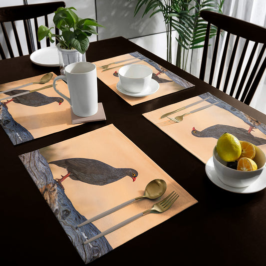 Red-billed Francolin Placemats by Annette Heymans