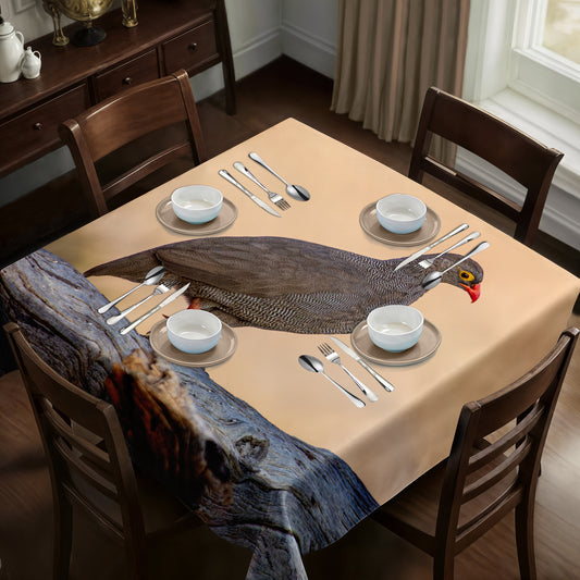 Red-billed Francolin Square Tablecloth by Annette Heymans