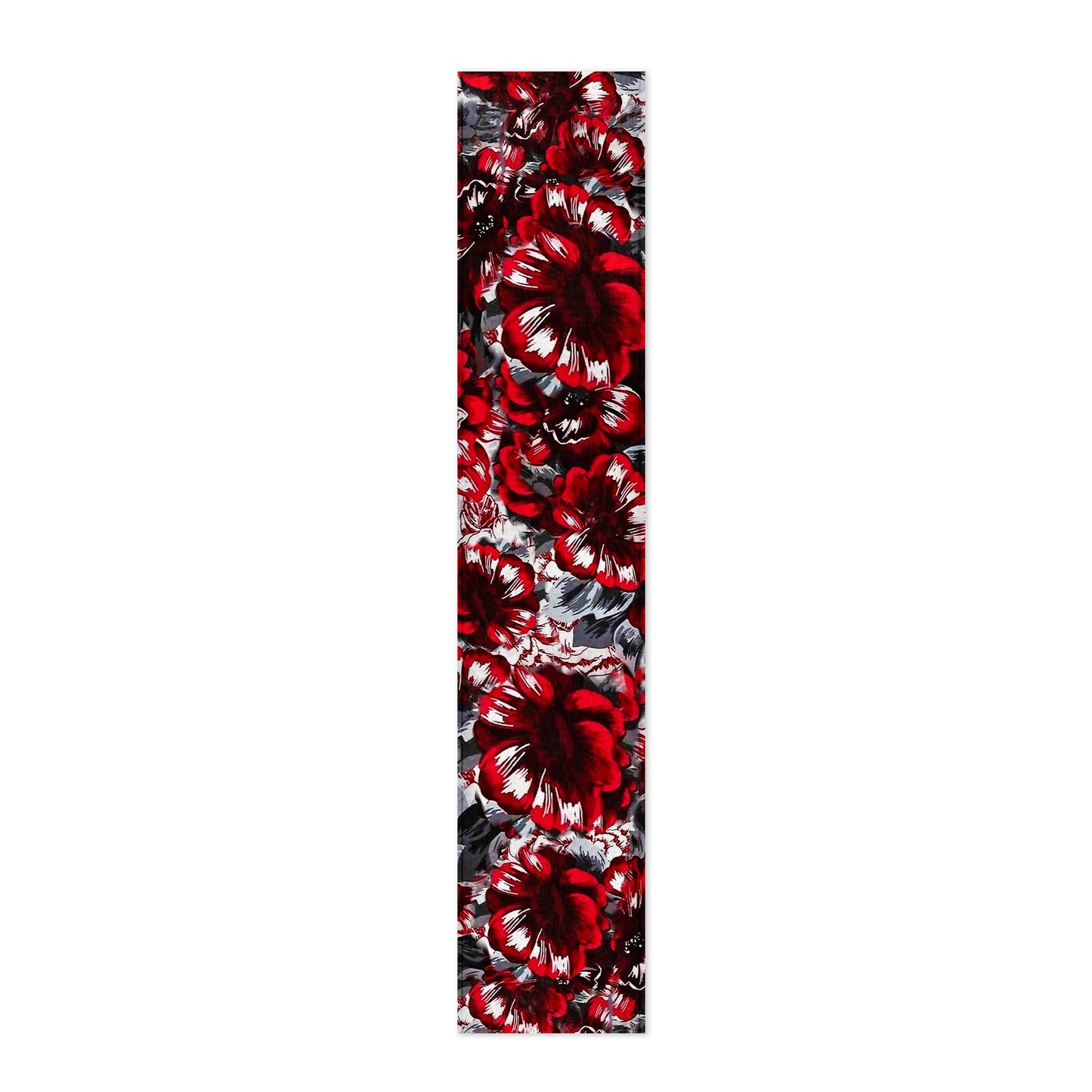 Red and Black Floral Table Runner