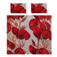 Red Blossoms Duvet Cover Set