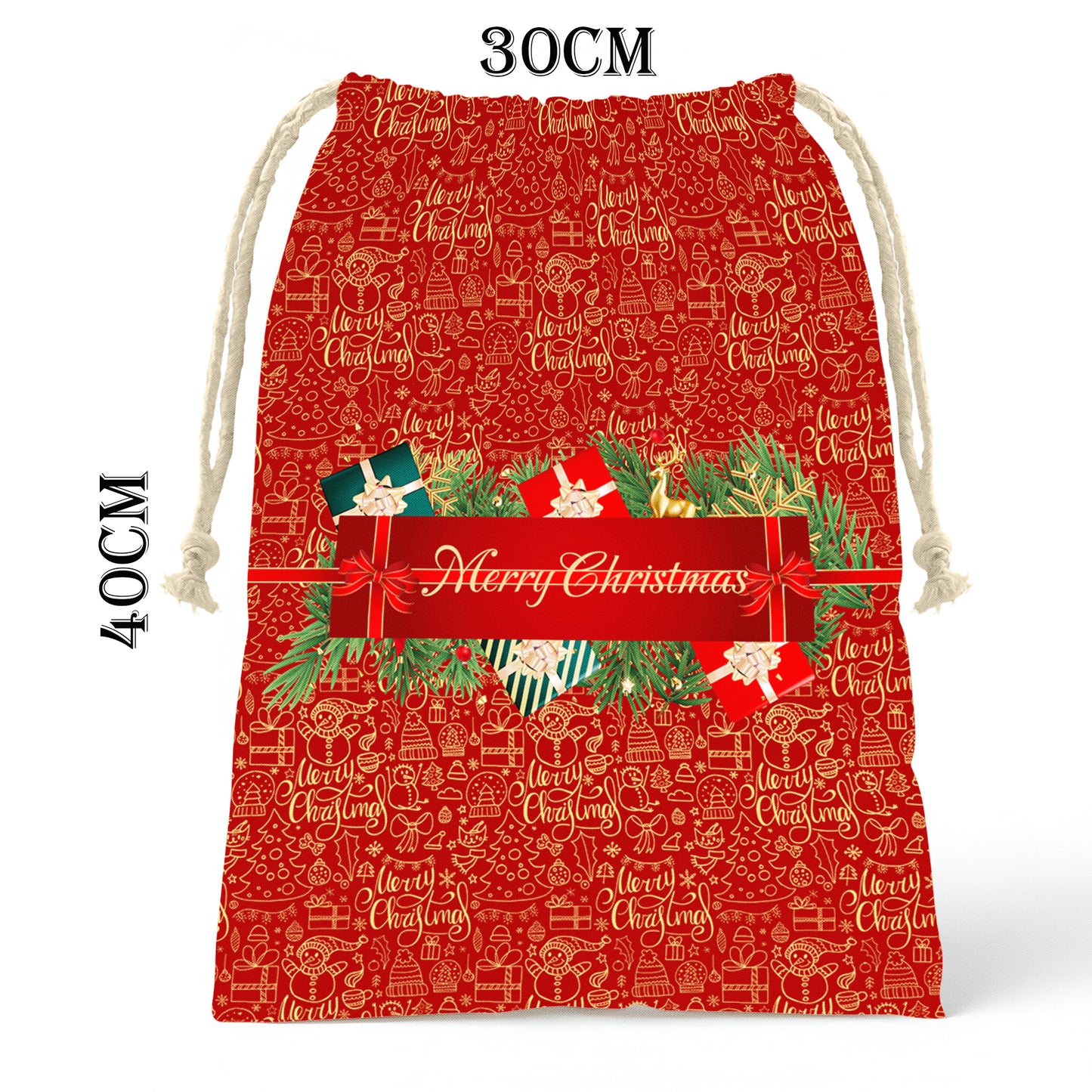 Red Christmas Gift Bag (Set of 2)