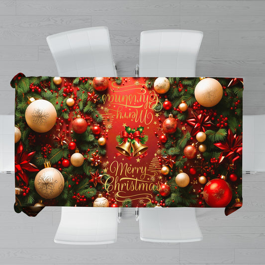 Red Christmas Magic Rectangle Tablecloth