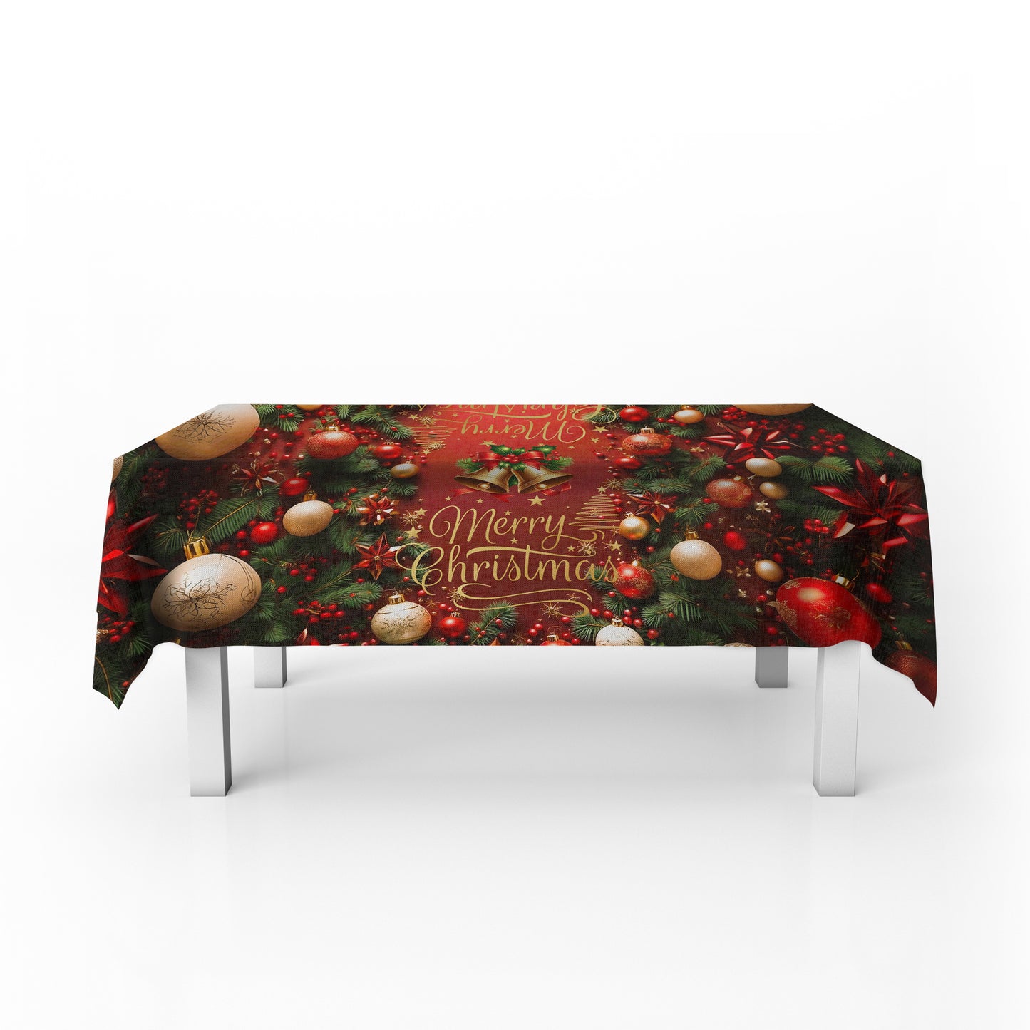Red Christmas Magic Rectangle Tablecloth