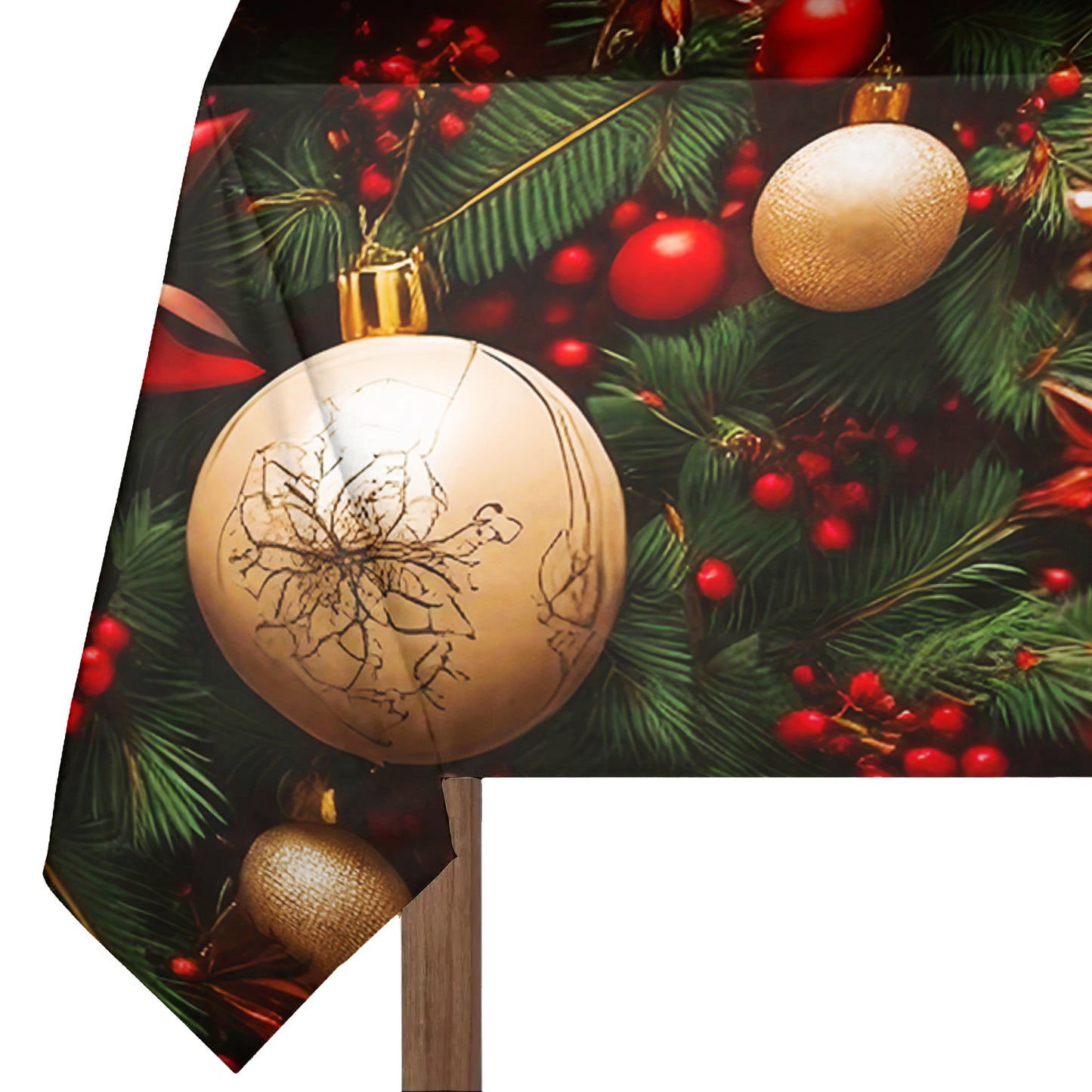 Red Christmas Magic Rectangle Tablecloth