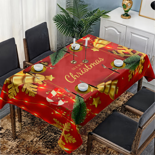 Red Christmas Rectangle Tablecloth