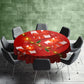 Red Christmas Round Tablecloth