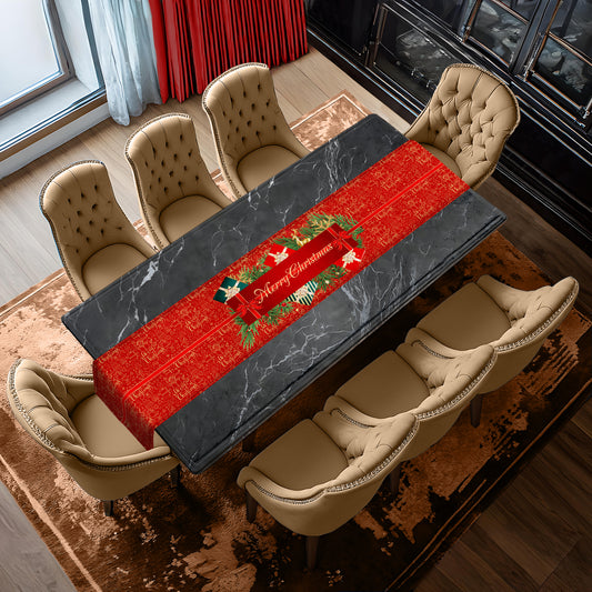 Red Christmas Table Runner
