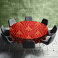 Red Christmas Tree Round Tablecloth