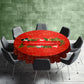 Red Doodle Christmas Round Tablecloth