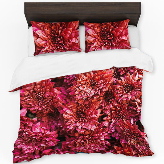 Red Flowers Duvet Cover Set