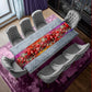 Red Flowers and Eucalyptus Leaves Table Runner