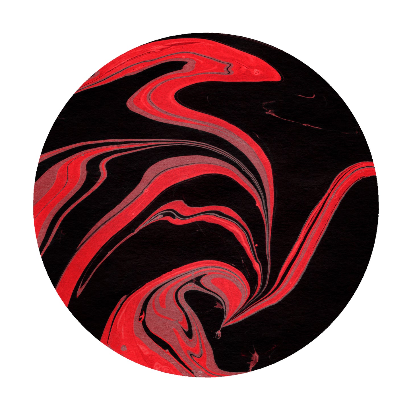 Red Flowing Paint Round Tablecloth