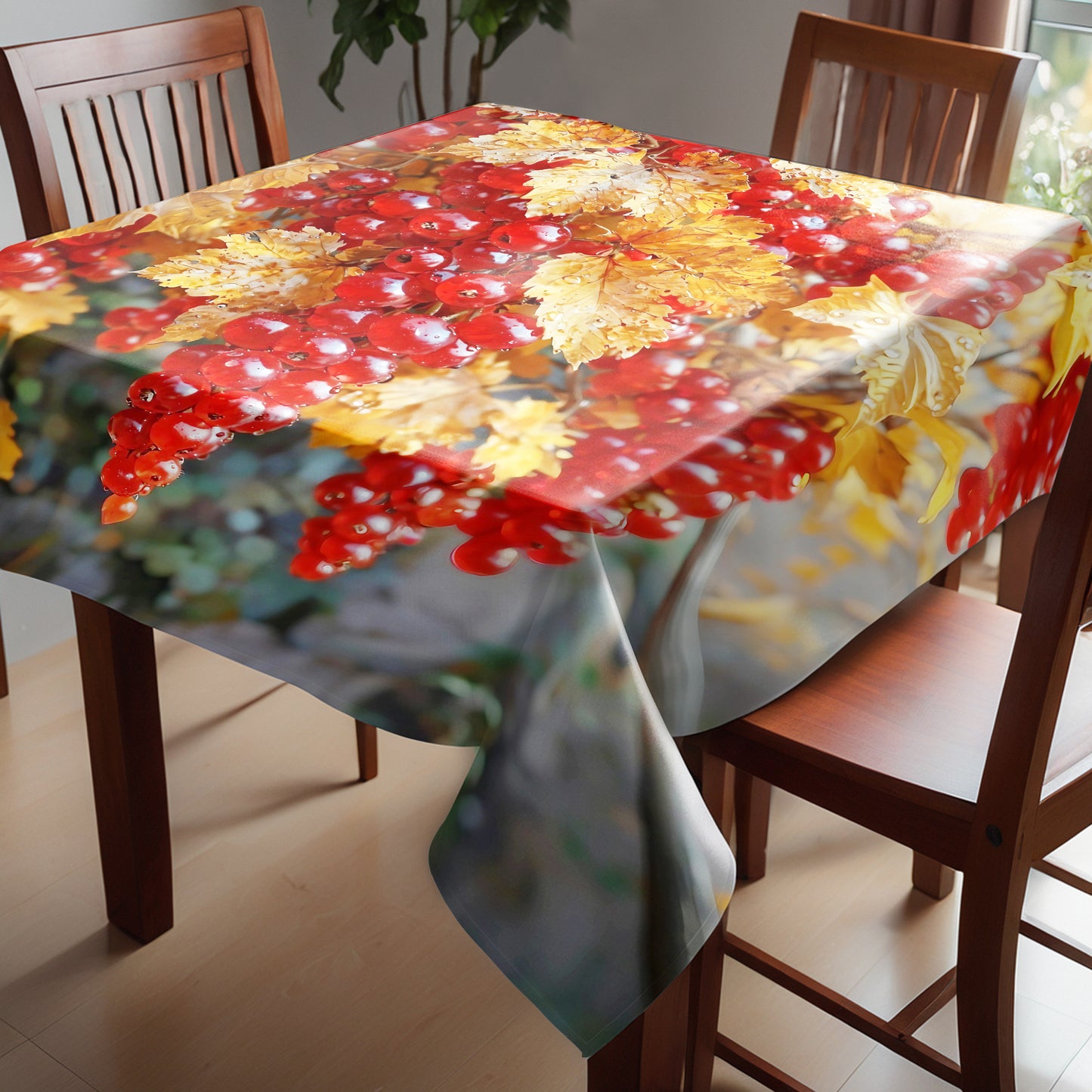 Red Grapes Square Tablecloth