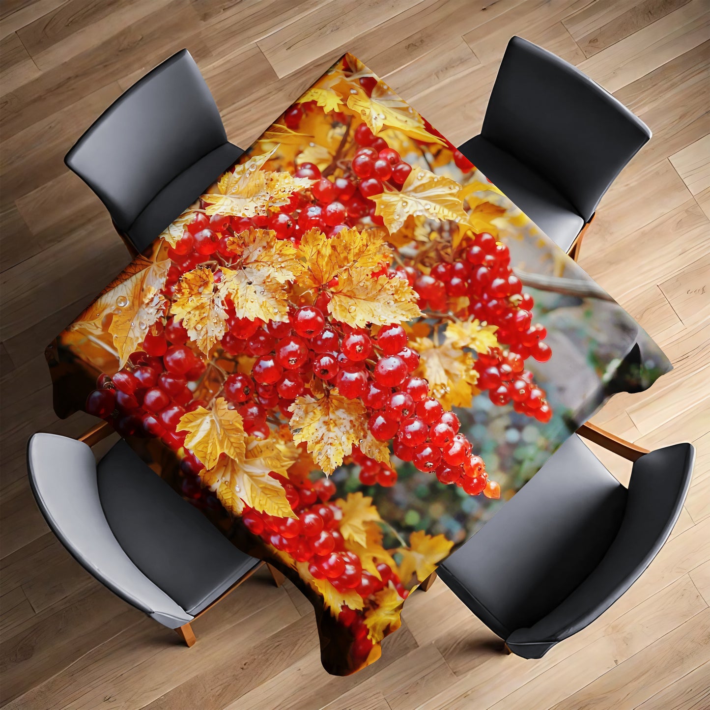 Red Grapes Square Tablecloth