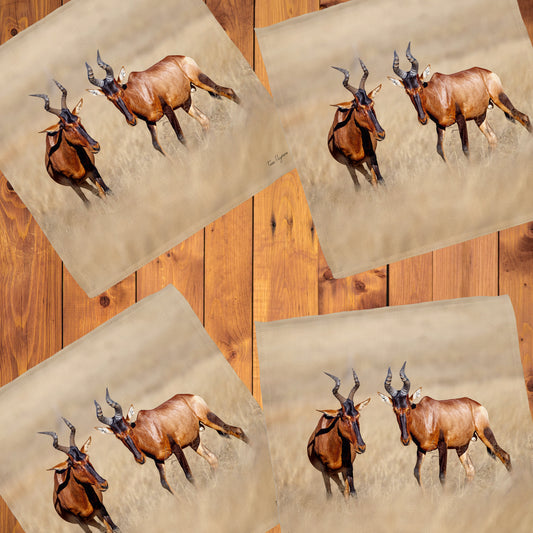 Red Hartebeest Napkins by Fanie Heymans