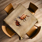 Red Hartebeest Square Tablecloth by Fanie Heymans