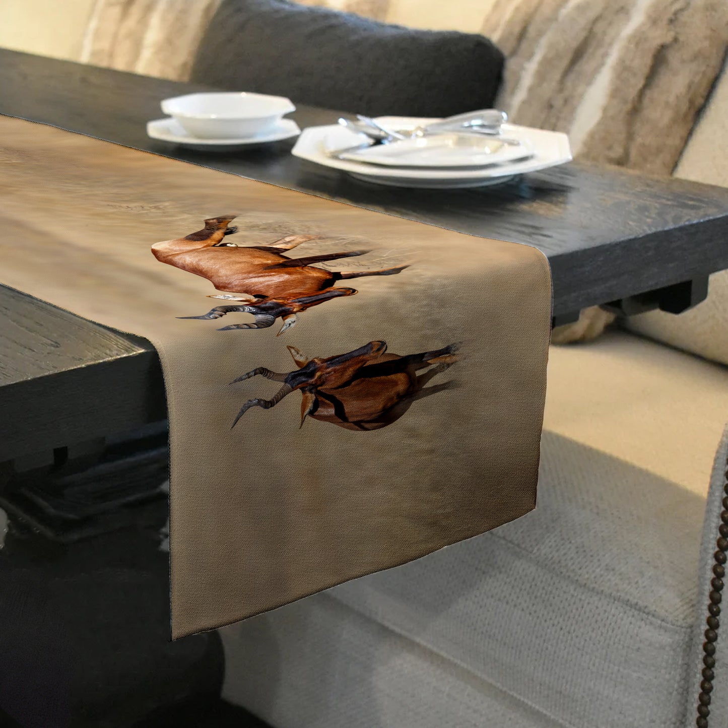 Red Hartebeest Table Runner by Fanie Heymans