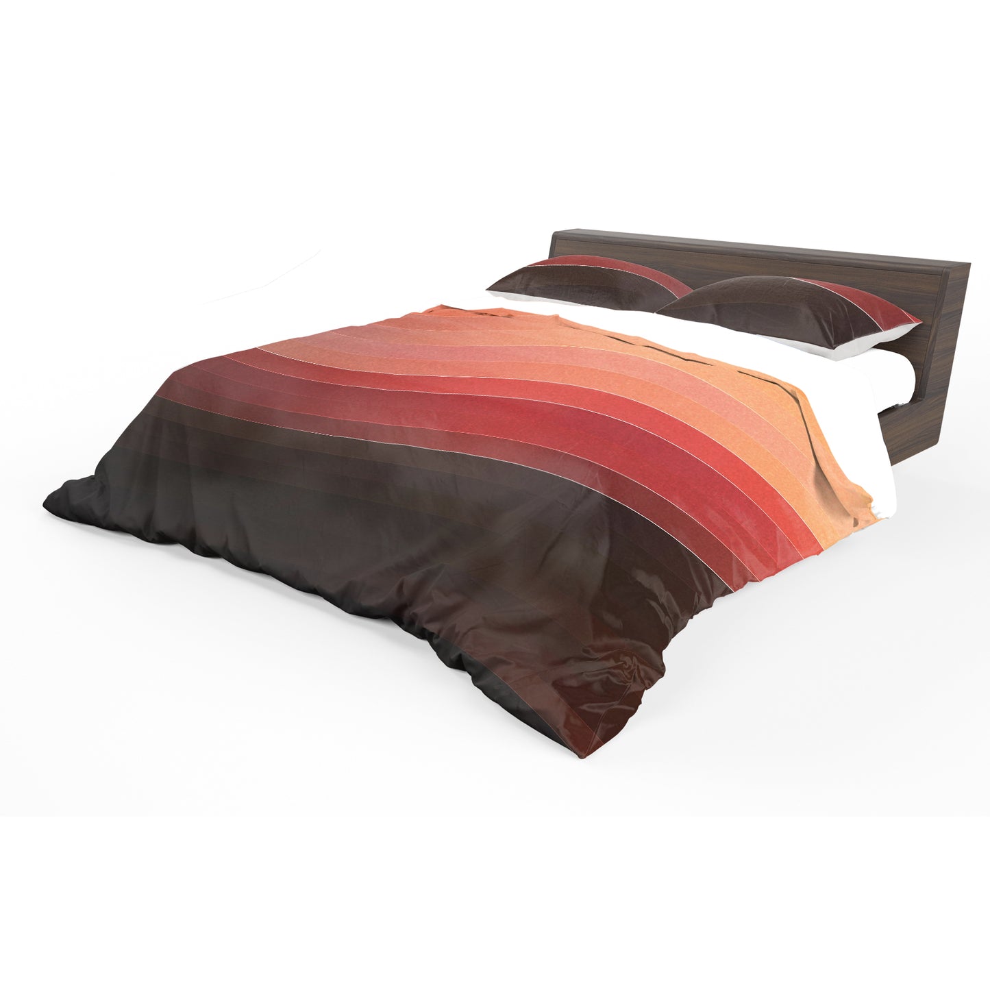 Red Horizon Duvet Cover Set