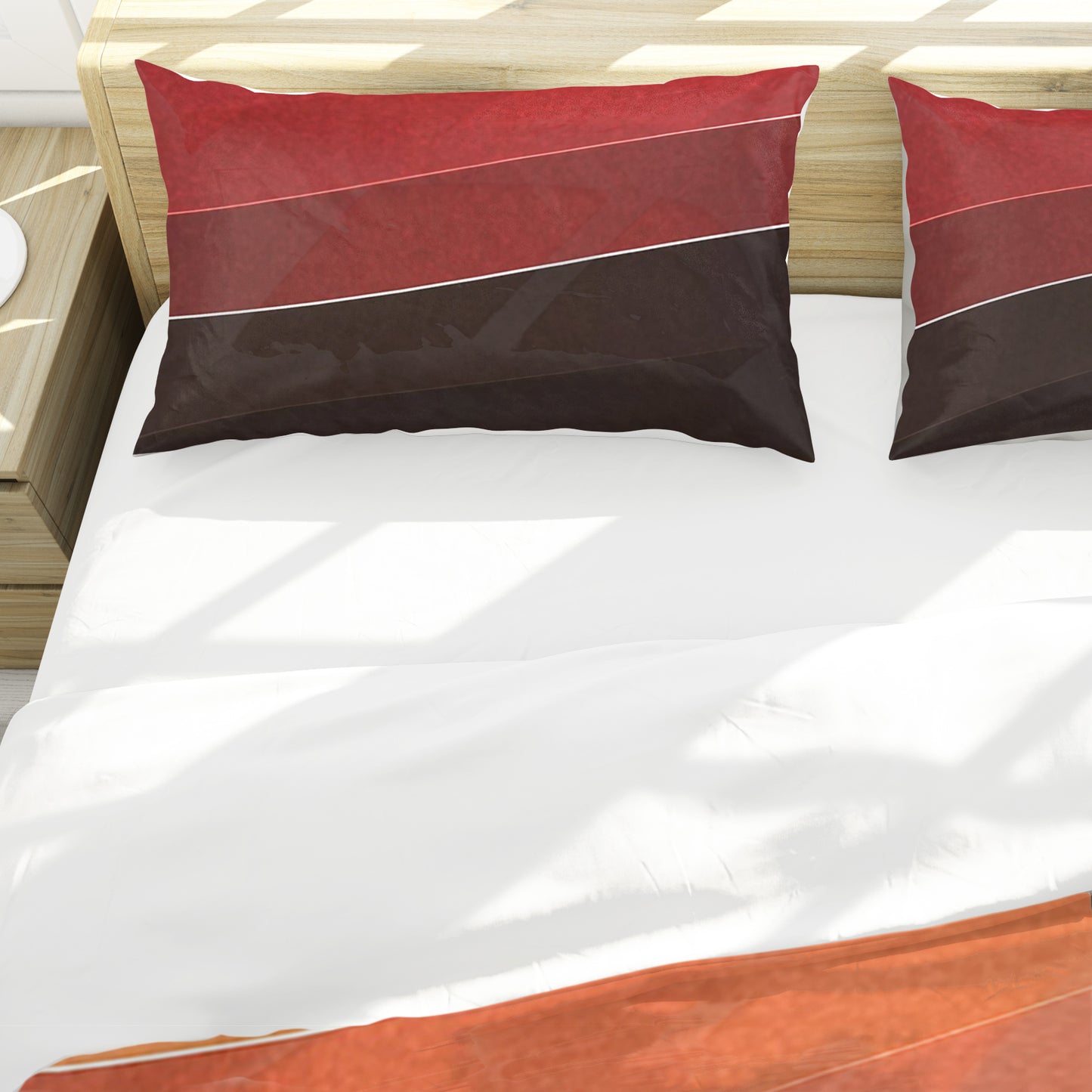 Red Horizon Duvet Cover Set
