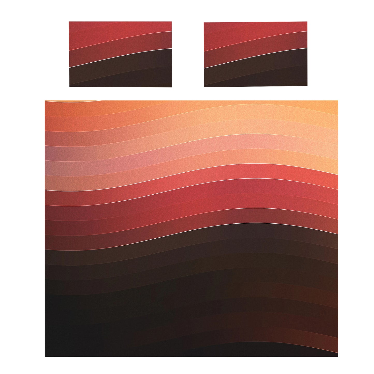 Red Horizon Duvet Cover Set