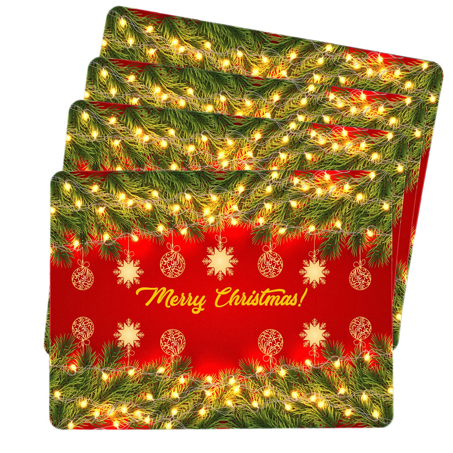 Red Merry Christmas Placemats