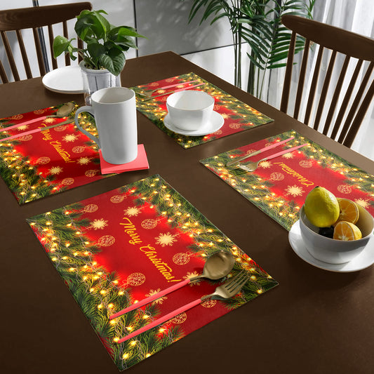 Red Merry Christmas Placemats