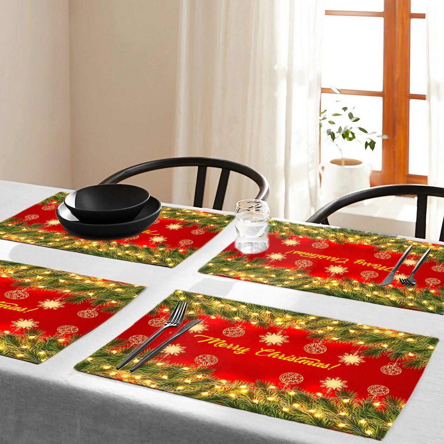 Red Merry Christmas Placemats