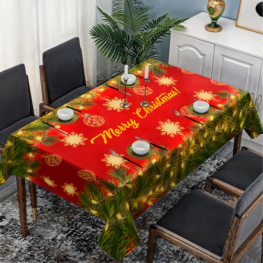 Red Merry Christmas Rectangle Tablecloth