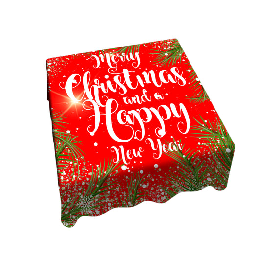 Red Merry Christmas Square Tablecloth