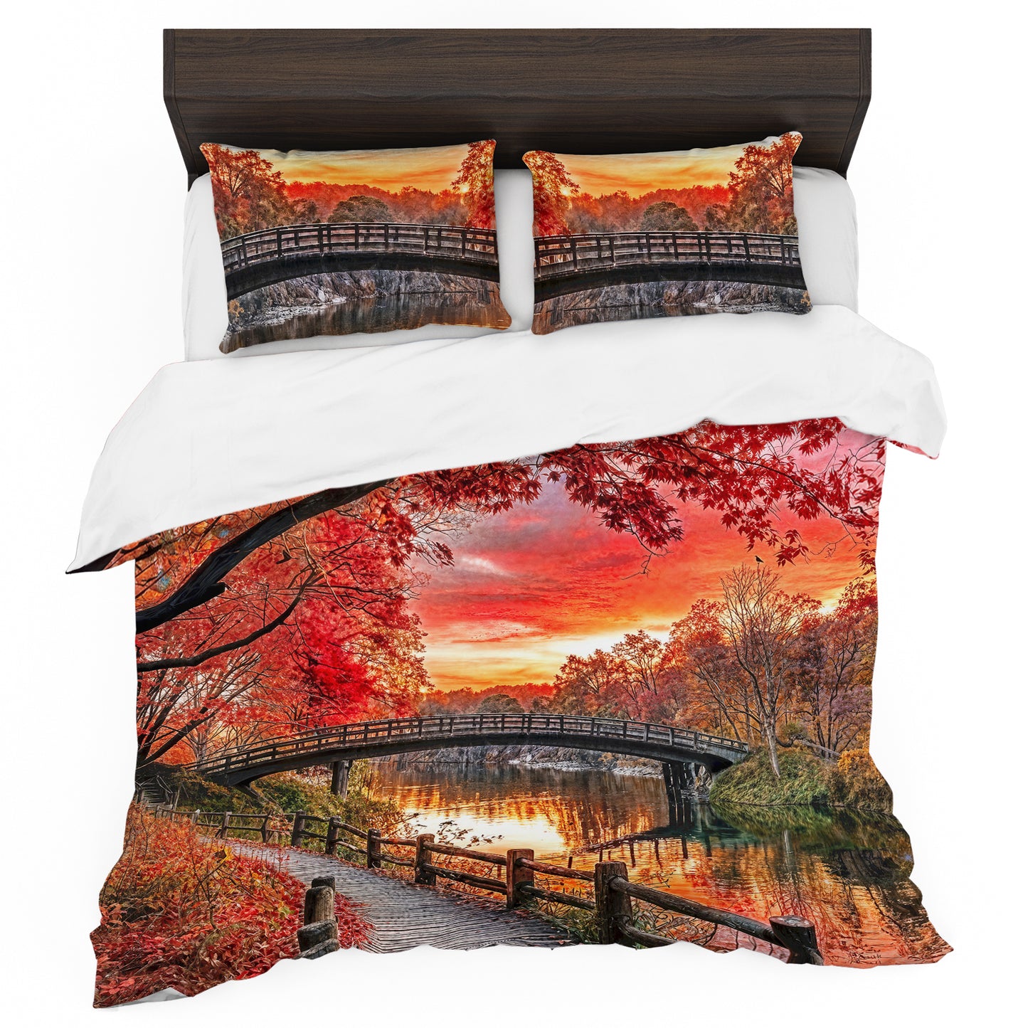 Red Moon Duvet Cover Set