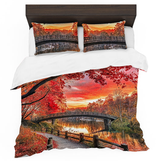 Red Moon Duvet Cover Set