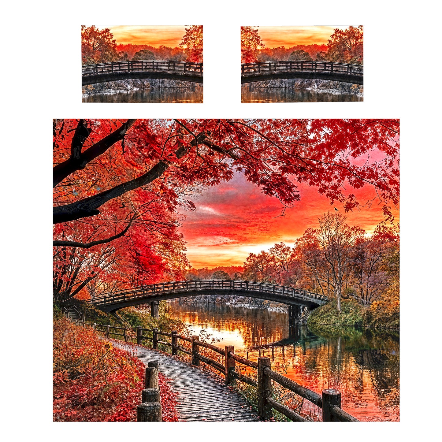 Red Moon Duvet Cover Set