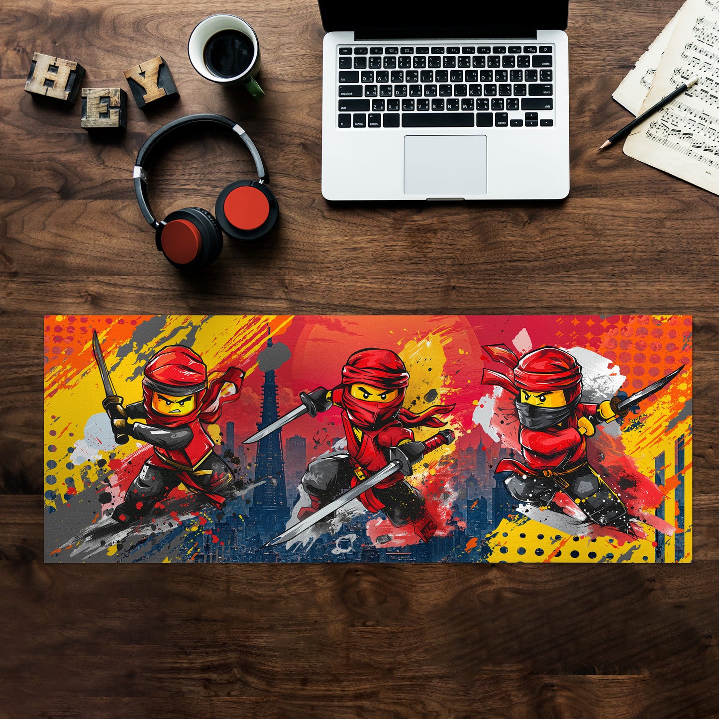 Red Ninja Desk Pad