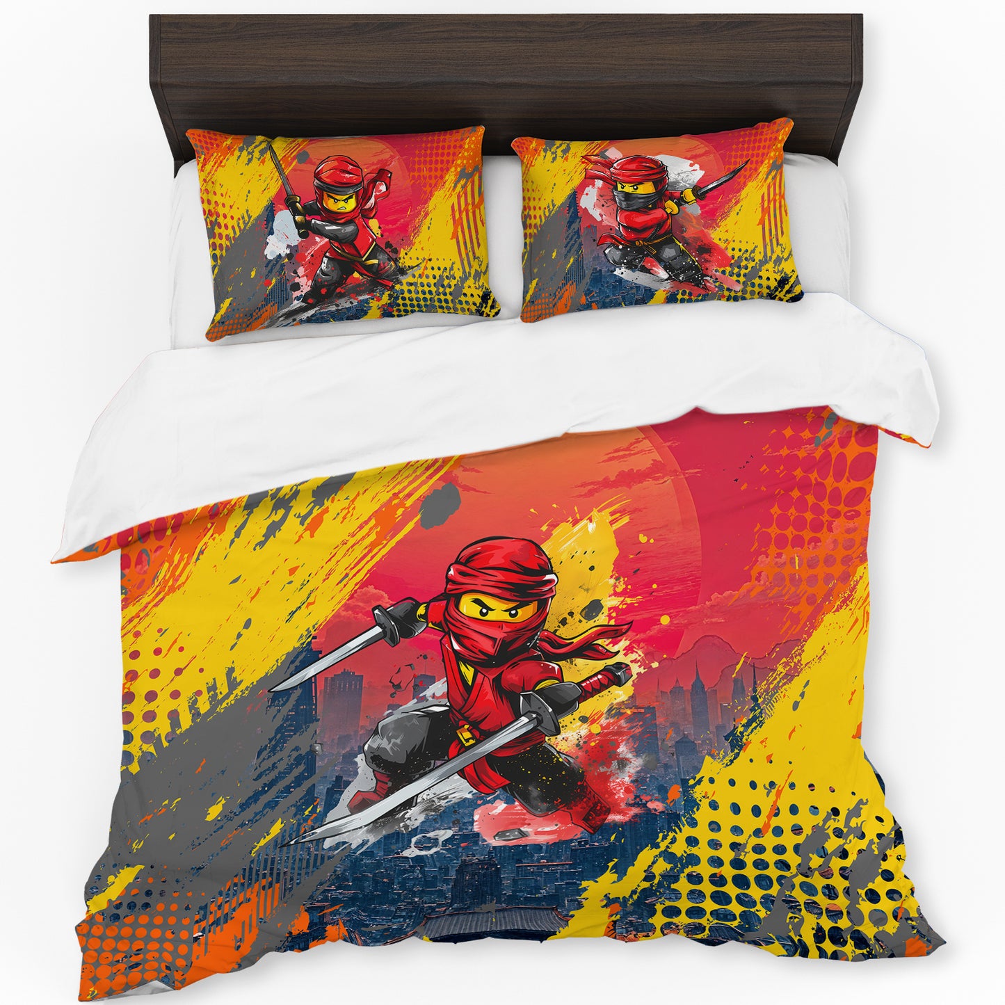 Red Ninja Duvet Cover Set
