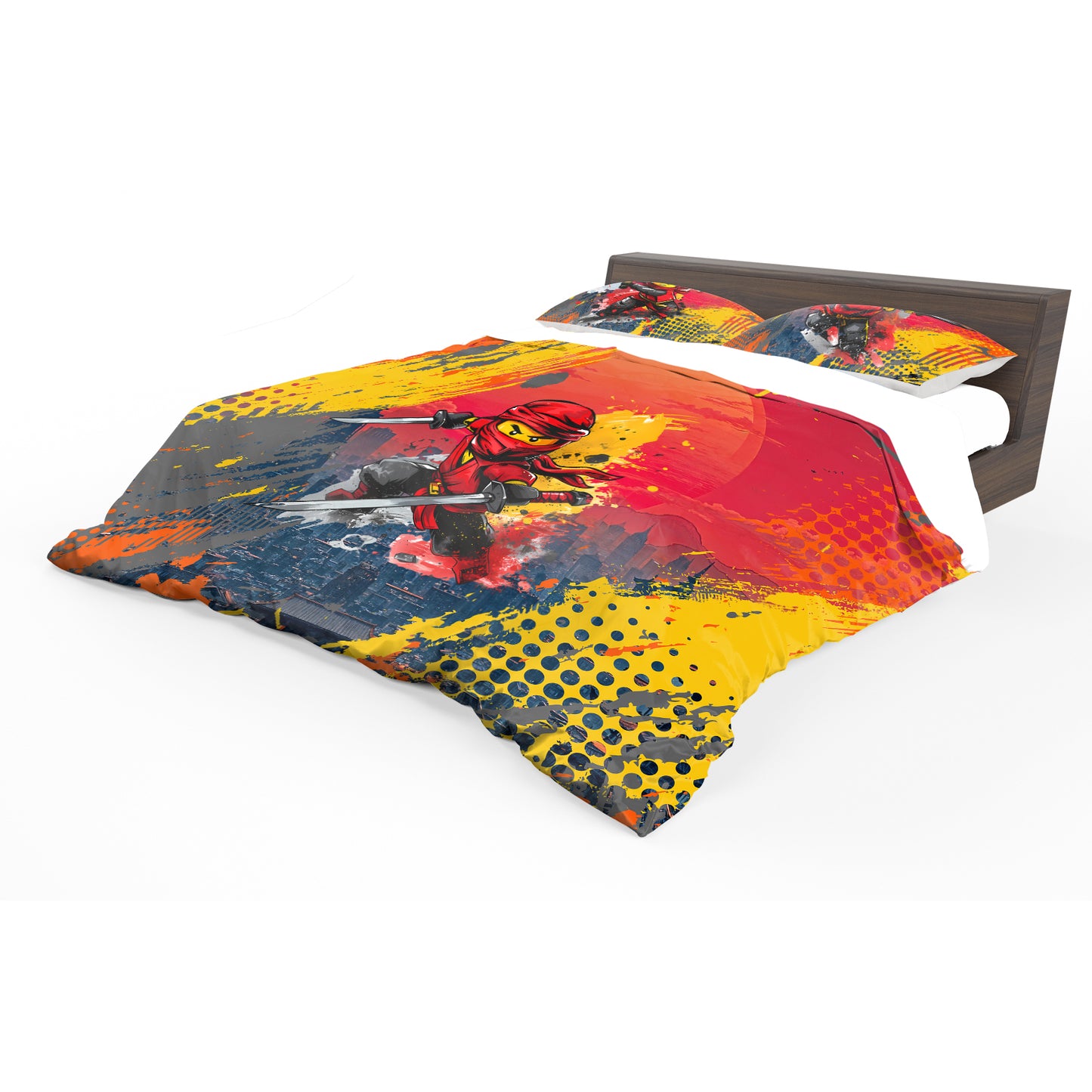 Red Ninja Duvet Cover Set
