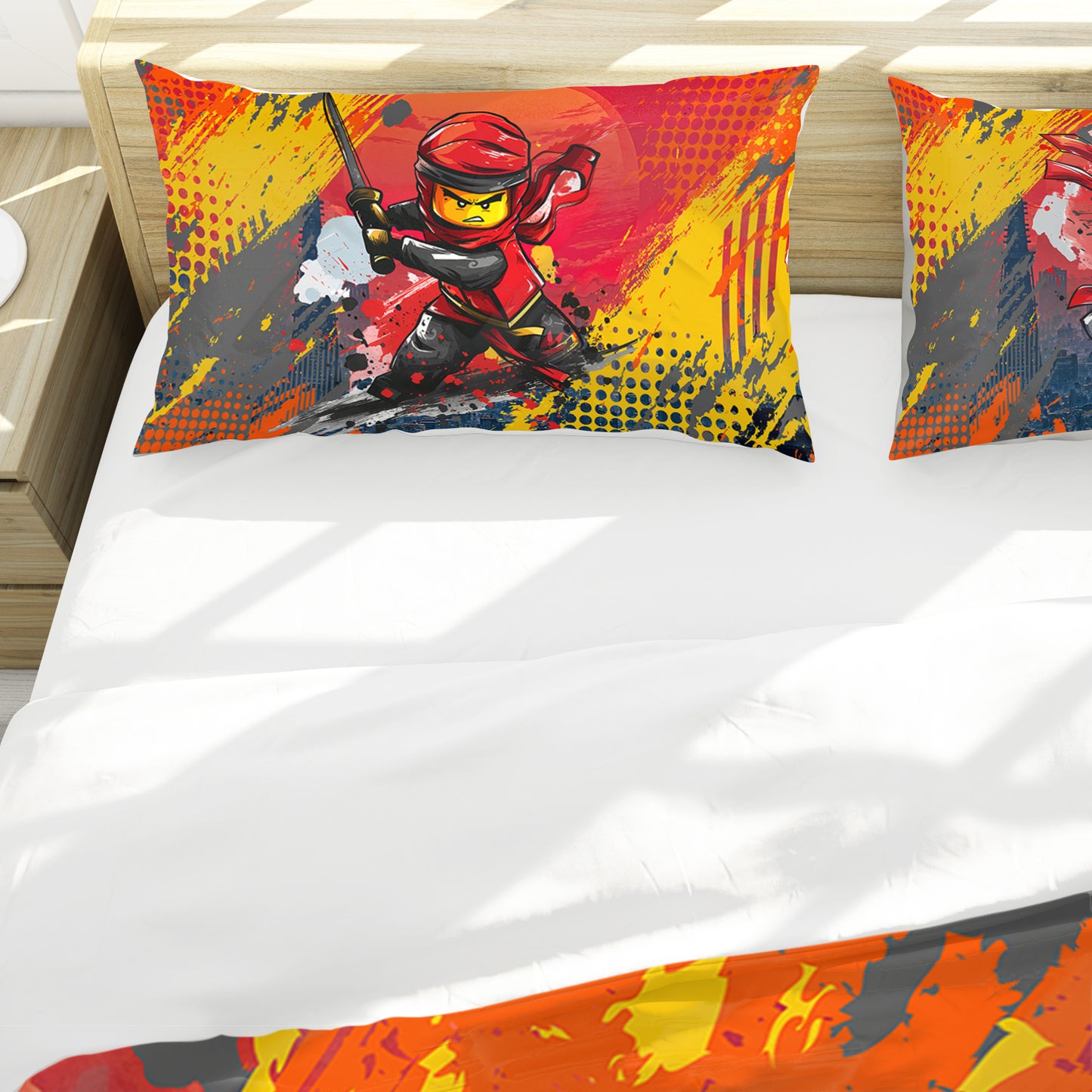 Red Ninja Duvet Cover Set