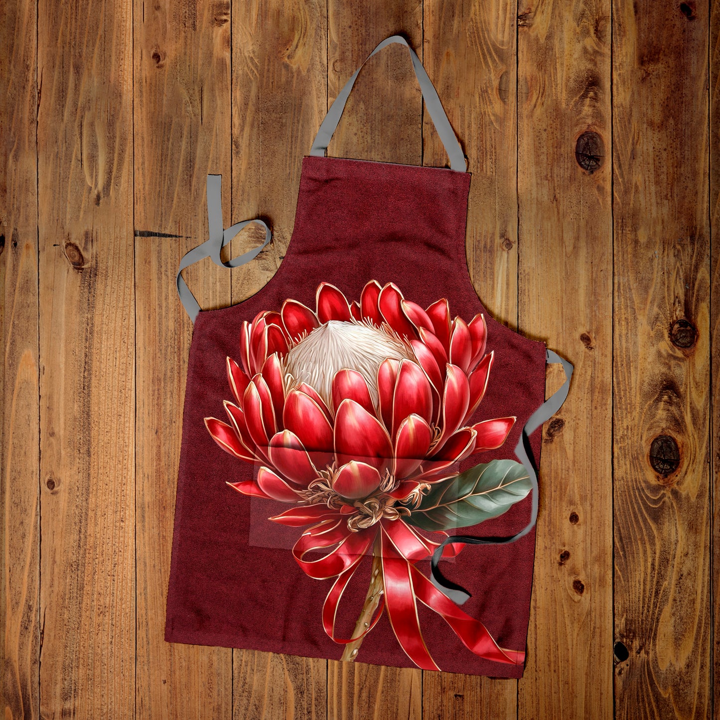 Red Protea Apron by Mark van Vuuren